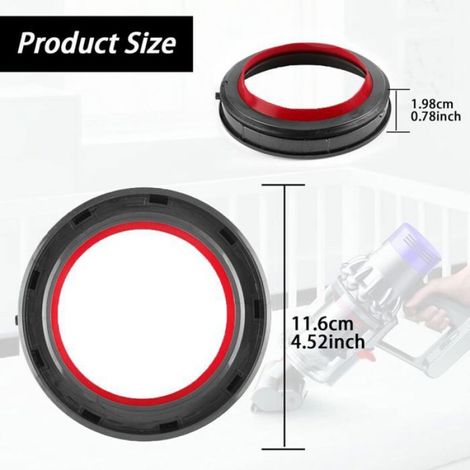 Bague d'étanchéité Fixe pour Dyson V11 SV14 SV15 aspirateur Rechange Accessoires, Poubelle à Poussière Fixes avec Tournevis Torx T8 (1/5)