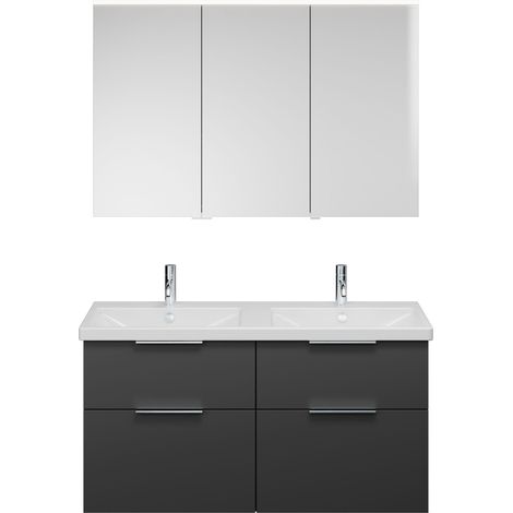 Set burgbad Eqio, composé d'une armoire de toilette à droite,