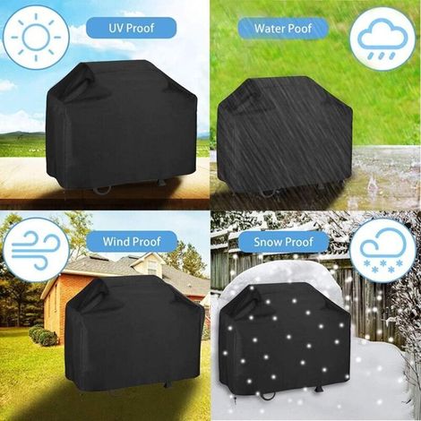 Housse Barbecue Gaz, Bache Barbecue Exterieur Rectangulaire 145 x 61 x 117 CM,Housse Plancha 210D Etanche,Anti-UV Imperméable pour Weber, Holland, Jennair Campingaz etc Housse de barbecue et plancha (1/3)