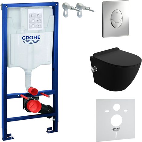 GROHE WC Set mit Vorwandelement, Wand-WC und Spülknopf (1/5)