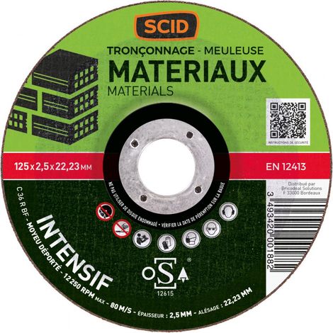 Trennscheibe für häufigen Gebrauch, Materialien, ø (mm) 125