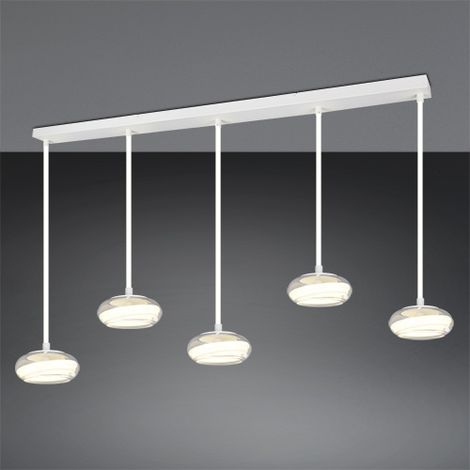 Lampe pendante à 5 lumières Tarsia Blanc - 337810531 (1/3)