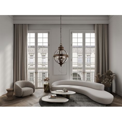 Elstead Adams - 4 Light Ceiling Chandelier Pendelleuchte British Bronze, E14 (1/5)