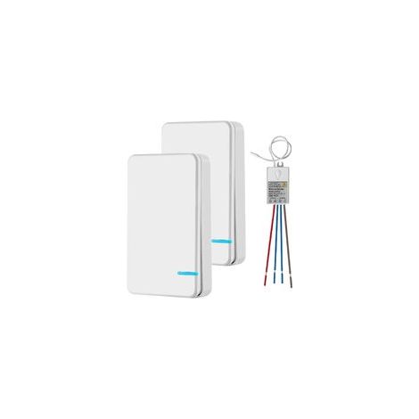 Ersandy Mini-Funkschalter mit Empfänger und LED-Anzeige – für Außen 400 m und Innen 40 m – schnelles Ein-/Ausschalten – ohne Kabelinstallation – RF 433 MHz (1/3)