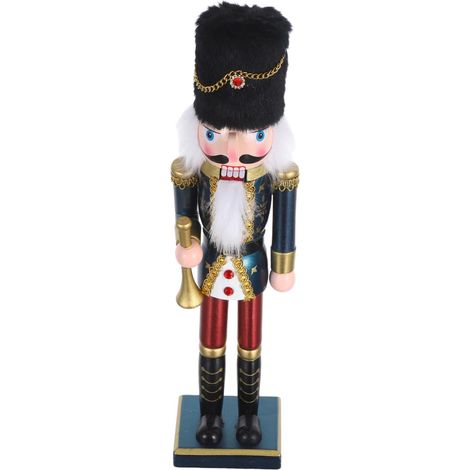 Soldat Casse-Noisette de Noël Figurine de Roi pour Décoration Table et Cheminée Vintage (1/5)