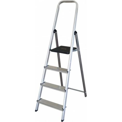 Escalera q-connect de aluminio 4 peldaños 860x462x1470 mm peso maximo 150 kg en-131