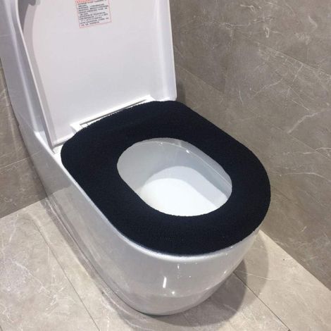 Universell passender, bequemer WC-Sitz, dick gepolsterter Universal-WC-Sitz – Schwarz, waschbares WC-Sitzkissen