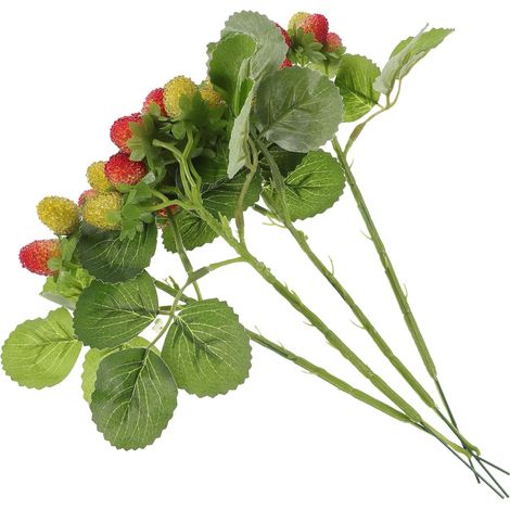Fruits Artificiels Lot de 4 Apparence Réaliste en Plastique Baies de Cire Fausses pour Décoration Maison et Accessoires Photo pour Affichage Naturel (1/5)