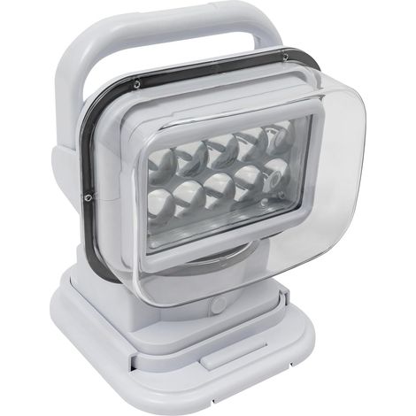 Projecteur de travail LED, projecteur de recherche LED, lampe de travail, lampe de travail rotative, 50 W, pour camping, extérieur, bateaux, voitures, 600 m d'éclairage (blanc) (1/5)