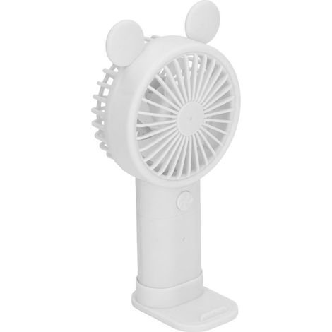 Mini ventilatore tascabile ricaricabile tramite USB, 1200 mAh, doppio motore, portatile, bianco (1/5)
