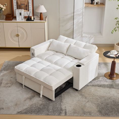 Lit gigogne 140x200, multifonction convertible avec rangement banquette lit (1/5)