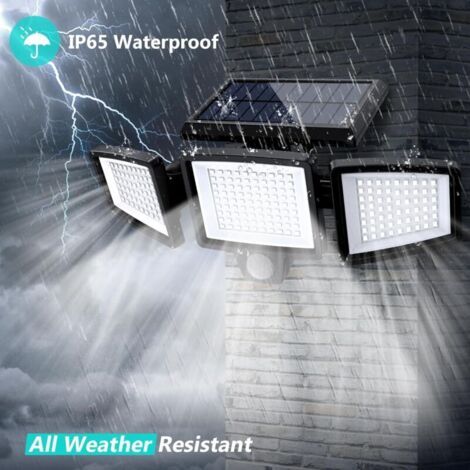 NALOOKAMIC  [Lot de 2] Lampes Solaires Extérieur Puissante - 210LED Projecteur Lumière Solaire Extérieure avec Détecteur de Mouvement, 2500LM, IP65