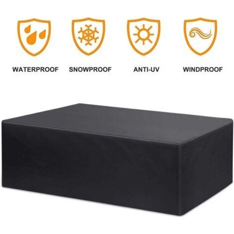 Housse de protection imperméable pour mobilier de jardin, housse respirante pour table de jardin, 120 x 120 x 74 cm