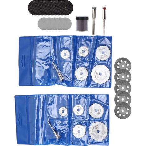Lot de 6 lames de scie circulaire HSS + disques de tronçonnage résine pour outil rotatif, accessoires de quincaillerie (1/5)
