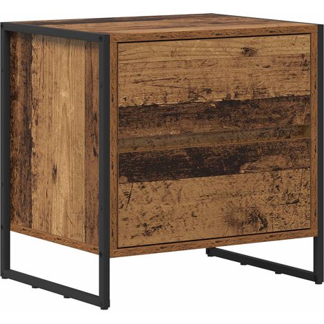 Maison Exclusive - Mesa de Noche con cajón Madera Vieja 50 x 39.5