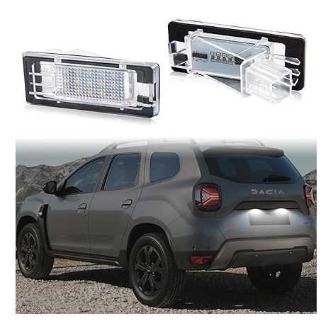 LED Éclairage de Plaque d'immatriculation Dacia Duster Lodgy Espace IV Scenic II Laguna II Fluence Captur, LED Feux Plaque Immatriculation 2 Pièces (1/5)