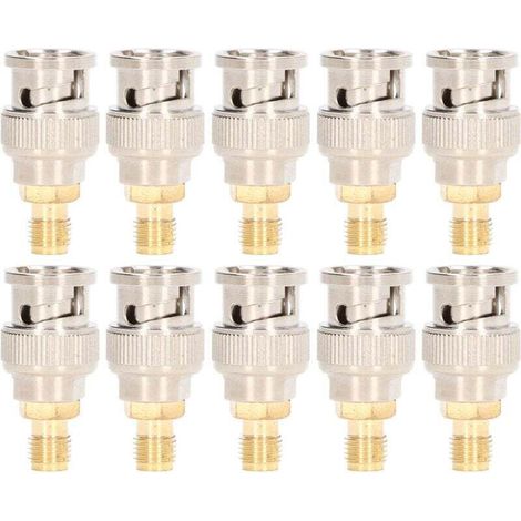 Kit de conversion d'instruments, 10 pièces, adaptateur coaxial RF, connecteur SMA femelle vers BNC mâle (1/4)