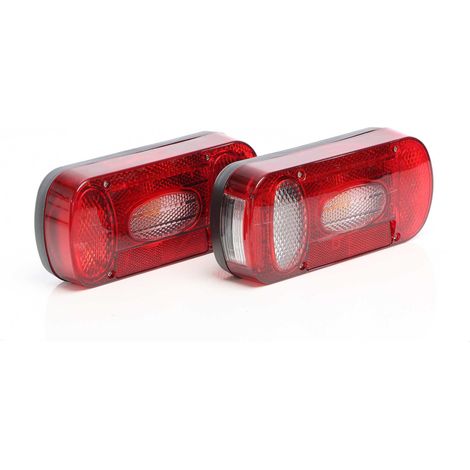 XPOtool Rückleuchten 2er RFS-Tüllenanschluss T.1, Anhänger Beleuchtung 220 x 100 x 57 mm, LED Anhänger Rückleuchten E4 geprüft (1/5)