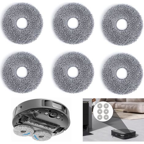 Confezione da 6 panni in microfibra riutilizzabili per la pulizia di Ecovacs DEEBOT T30 OMNI/PRO Accessori originali lavabili in lavatrice (aspirapolvere robot) (1/5)