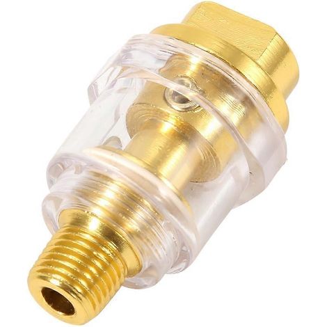 Professioneller 1/4-Zoll-NPT-Mini-Inline-Öler/Schmierstoff, goldfarbenes Kupfer, pneumatisches Werkzeugzubehör