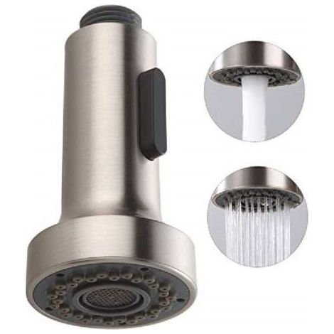 2 modes tête robinet remplacement douchette pour robinet pour robinet cuisine pour rétractable mitigeur,G1/2" ,brossée (1/5)