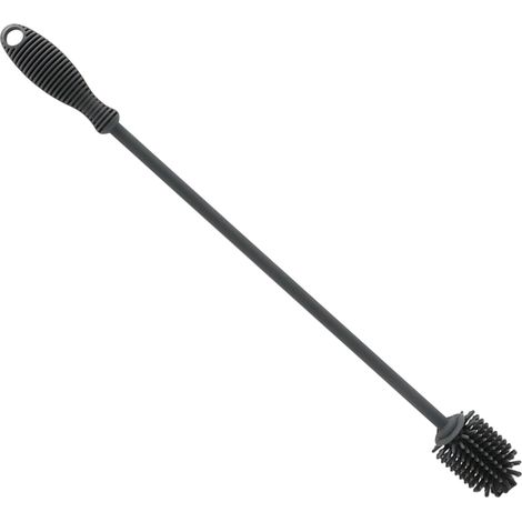Brosse à biberon en silicone, brosse de nettoyage pour bouteilles d'eau avec long manche pour nettoyer les biberons, les vases et la verrerie (gris) (1/5)
