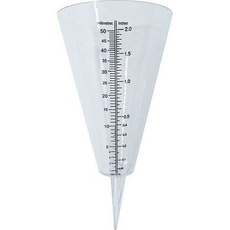 Rain gauge for measuring rainfall amounts, with an easy-to-read scale, ideal for your garden, white (1/5)