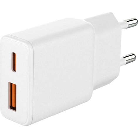 Cargador ultrafino USB C + A