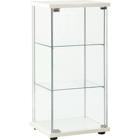 Vitrine en verre trempé blanc