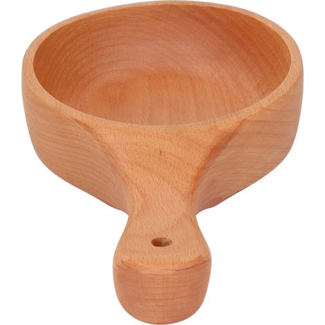 Bol en bois avec poignée, nouilles pour salade, soupe aux fruits, collation, riz, céréales, service de cuisine à domicile, fournitures en bois marron (1/5)