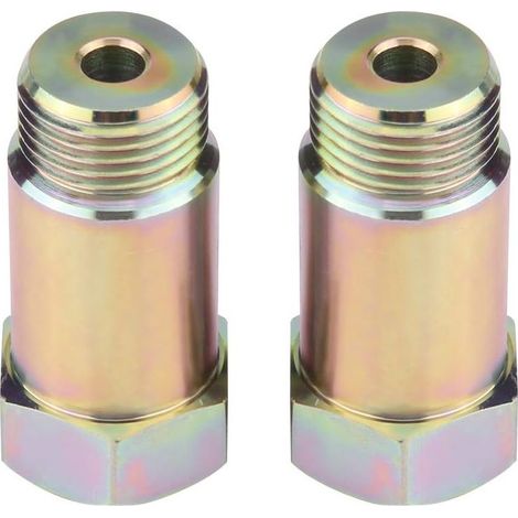 2Pcs Universel O2 Adaptateur d'Capteur D'oxygène Spacer Extender Bondes Jaune Pour Les Systèmes d'Échappement, 45mm M18 x 1.5 (1/5)