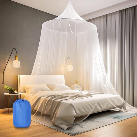 Großes Moskitonetz Bett für Doppel-/Einzelbett - Dichtgewebtes Mückennetz als Schutz für Reise & Zuhause (Indoor/Outdoor) (1/5)
