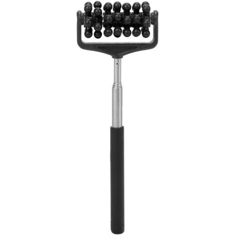 Rouleau de massage télescopique pour le dos, la tête et les bras, réglable, pour la détente musculaire - Bleu foncé
