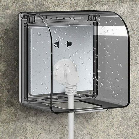 Sortie Couvercle Childproof 86 modèle universel Boîtier de Prise étanche 12.2×10.8×7.3 CM Prises extérieures étanches pour interrupteur (1/4)