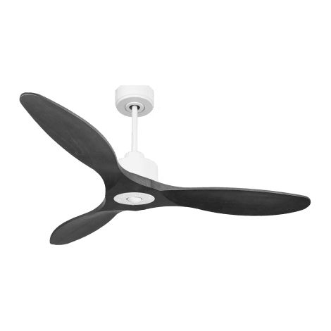 Modulo Slim Ring - Super destratificateur et ventilateur DC 132 cm blanc pales bois noir idéal 26 à 40 m² (1/5)