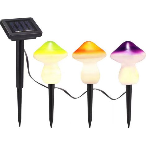 Guirlande lumineuse solaire en forme de champignon, étanche et résistante à la poussière, pour éclairage paysager (1/2)