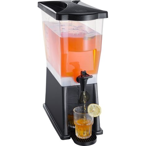 Distributeur de Boissons 3 Gallons avec Robinet et Couvercle, Plastique pour Jus, Thé Glacé, Limonade, Eau - Idéal Restaurants, Hôtels, Fêtes (1/5)