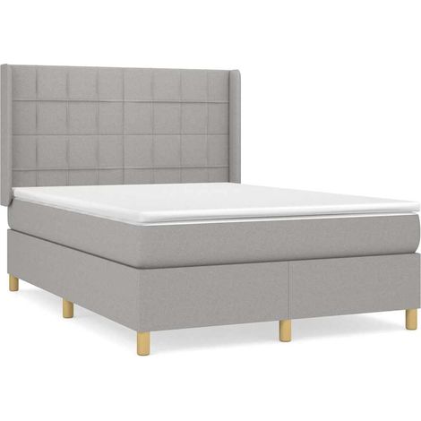 Maison Exclusive - Giroletto a Molle con Materasso Grigio Chiaro 140x190cm Tessuto (1/5)