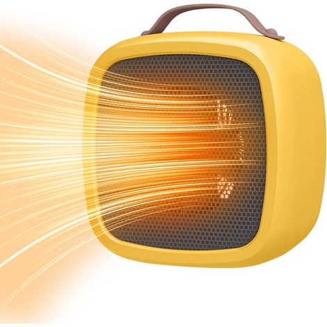 Chauffage d'appoint, radiateur électrique portable, chauffage céramique à chauffe rapide, chauffage silencieux avec 7 protections de sécurité, petit radiateur électrique pour l'intérieur, le bureau, l (1/5)