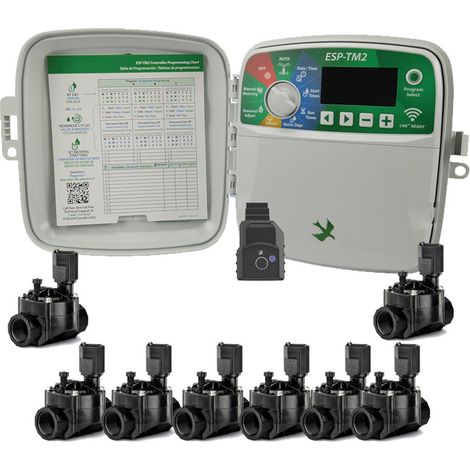 Programmateur d'arrosage extérieur Wi-Fi 8 zones Rain Bird ESP-TM2  Arrosage automatique du jardin  8 Electrovannes 100HV 24V
