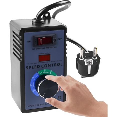 Régulateur de vitesse 230 V, régulateur de vitesse moteur 230 V, ventilateur, régulateur de puissance 230 V pour meuleuse d'angle/souffleur/perceuse à main/scie circulaire, régulateur de tension AC (1/5)