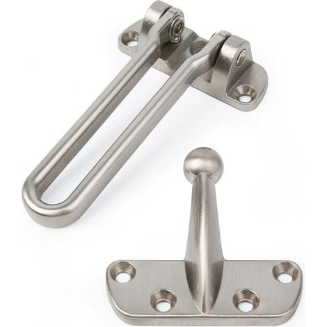 (Silber) Home Security Türschloss, Schwenkstange, Diebstahlschutzriegel für Vorder- und Innentür (1/5)