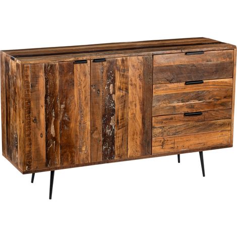 Buffet en bois recyclé industriel MELISSA 150cm - 150x45x90 cm - Kayu Meuble (1/5)