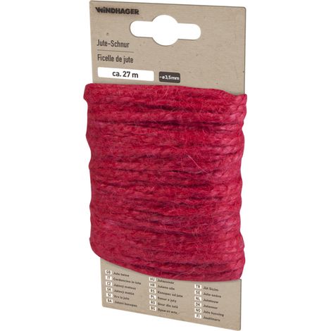 Windhager Jute-Schnur 27 m, rot Schutzvlies (1/2)