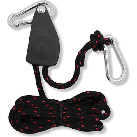 Poulie simple en acier inoxydable réglable avec 2 crochets solides et longue corde pour levage de lampe 2,3 m, 1 place (1/5)