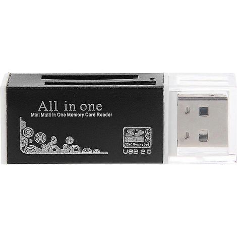 Lecteur de cartes mémoire 4 en 1 USB 2.0 pour cartes Micro SD, TF et M2, compatible avec ordinateurs et PC. (1/5)