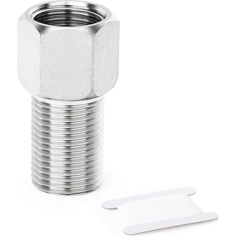 Raccord de tuyau en acier inoxydable 304, adaptateur convertisseur à douille hexagonale femelle 1/2 vers mâle 1/2, 50 mm (1/5)