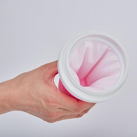 Umweltfreundlicher doppelwandiger Silikon-Smoothiebecher für selbstgemachte Slush-Eis und Eiscreme (Grün) (1/4)