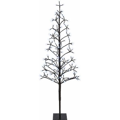 Albero di Natale con luci LED Nero 18 x 18 x 150 cm Acciaio vidaXL (1/5)