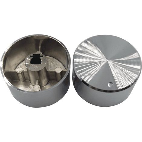 XEPHO Lot de 4 boutons ronds en acier inoxydable pour cuisinière à gaz (1/5)